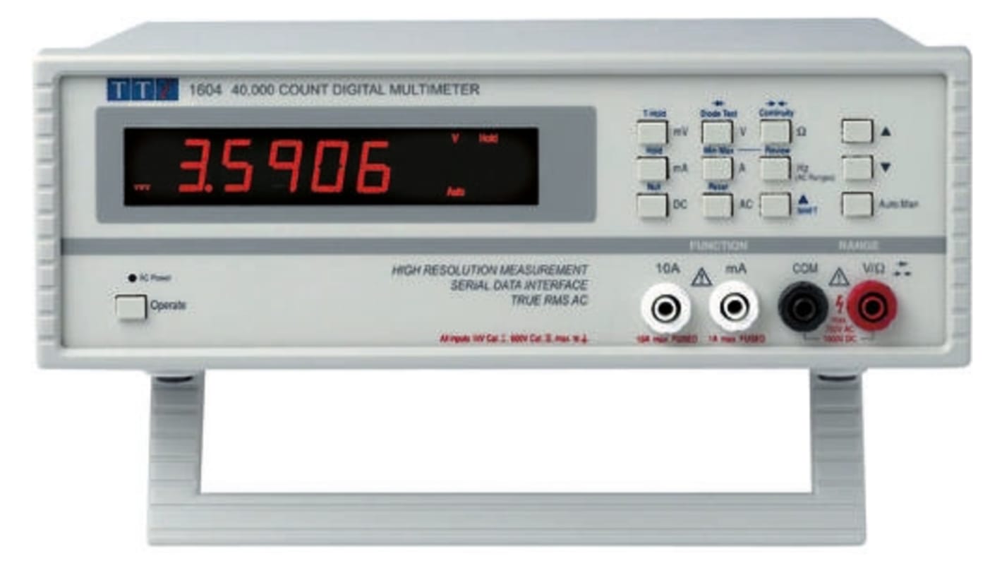 Aim-TTi 1604 Multimeter, 10A ac, 750V ac, RSCAL kalibreret