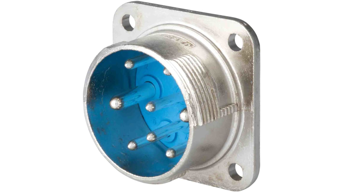 Jaeger Circular Connector, 6 Contacts, Panel Mount, Male