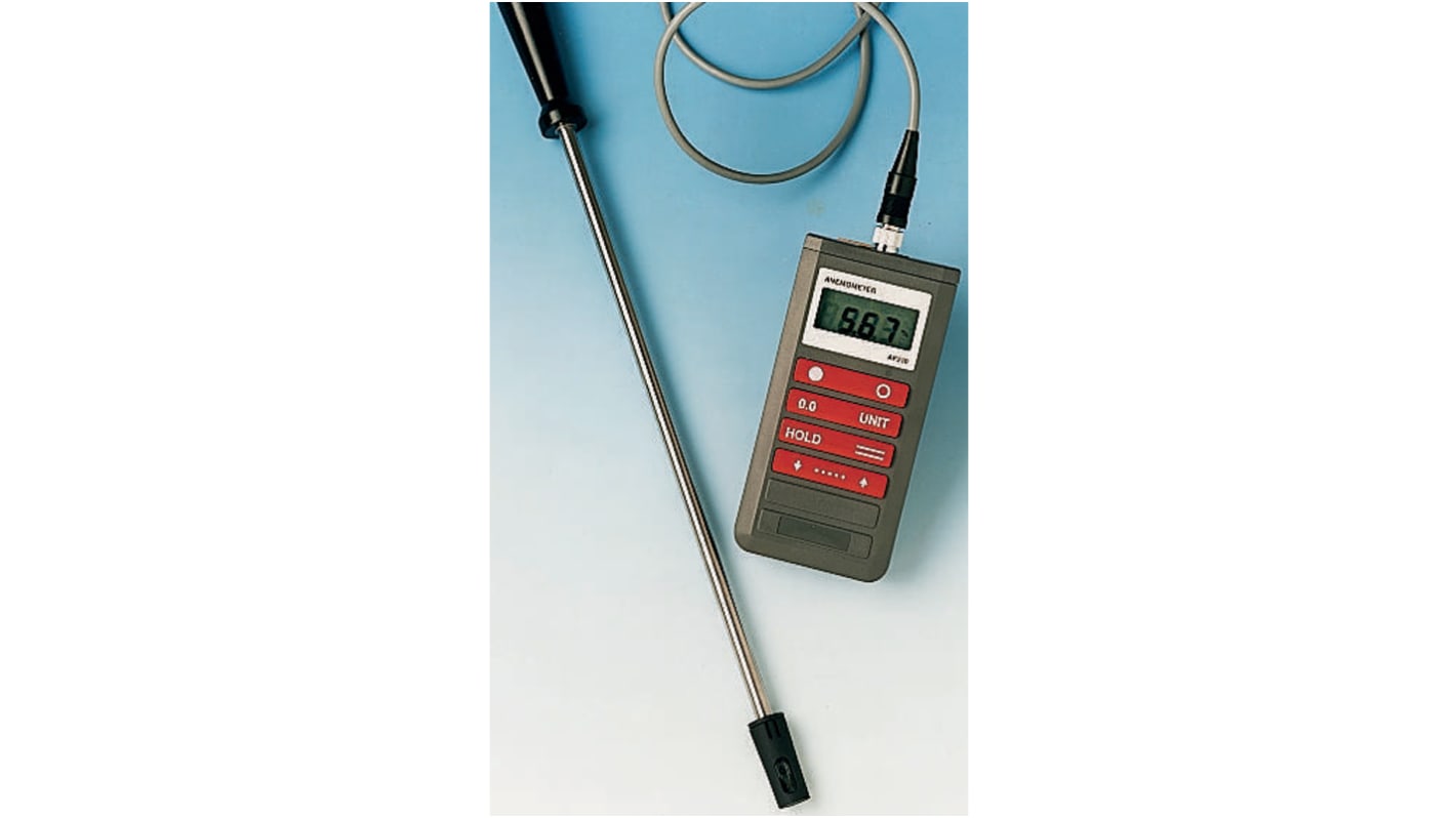 AF210&PROBE | Digitron AF210 Hotwire Anemometer, 10m/s Max, Measures ...