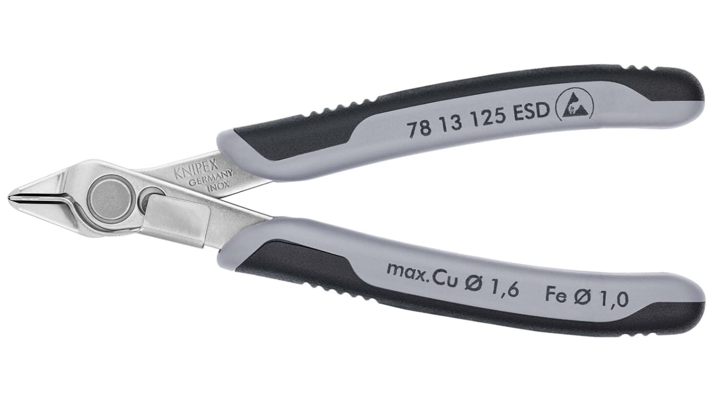 Knipex Side 全体長さ：125 mm 最大切断能力：1,6mm, 78 13 125 ESD