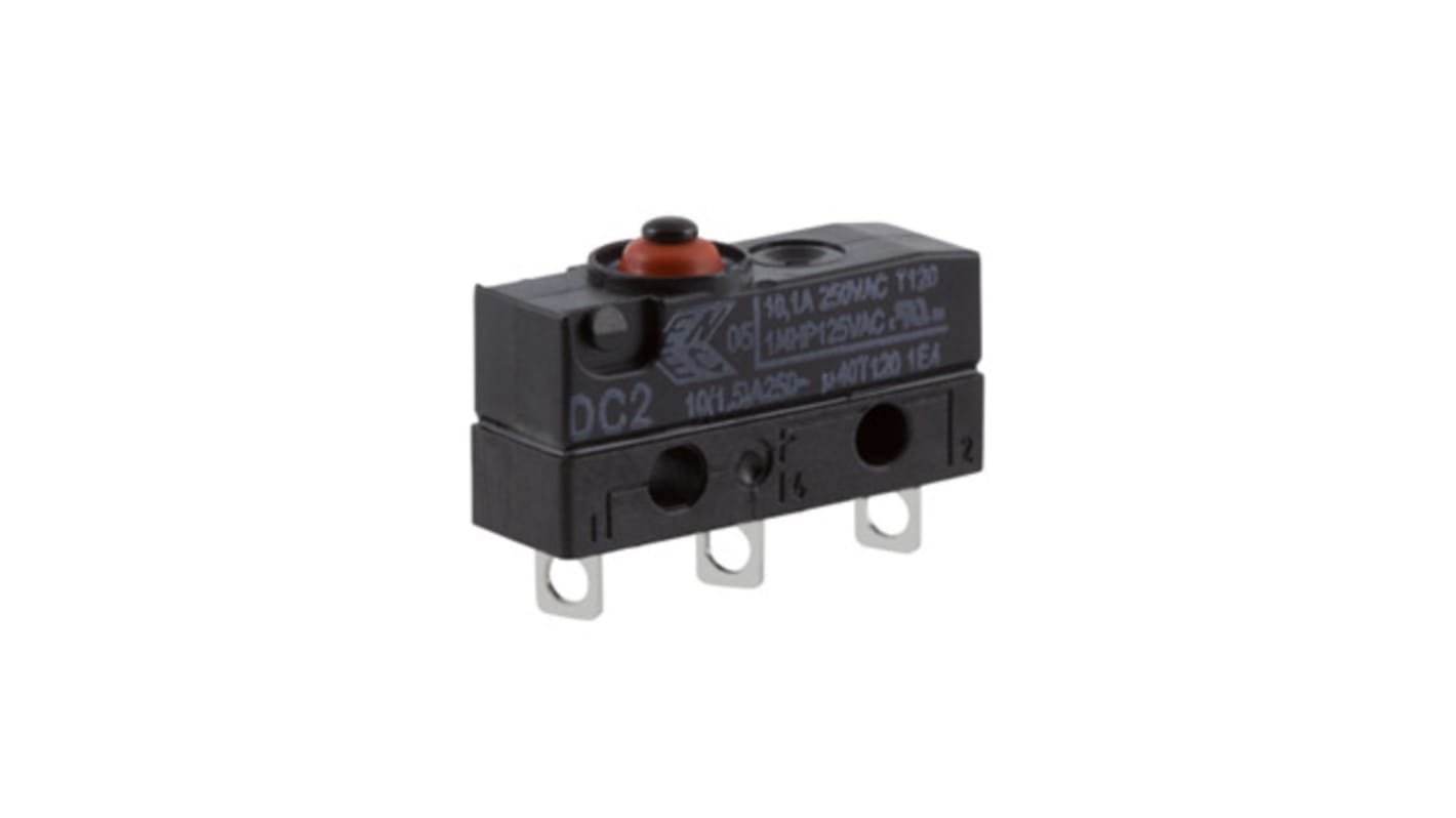 Microinterruptor, Botón SPDT 10,1 A a 250 Vac