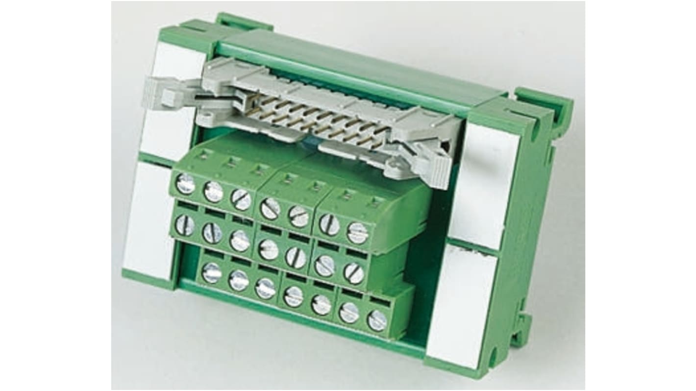 Flat Ribbon Cable Interface Module, DIN Rail Mount, Male, 50 Pole, 50 V ac, 60 V dc, 1A, 110mm