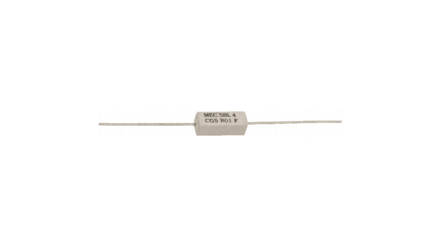 TE Connectivity 10mΩ Metal Film Resistor 4W ±5% SBL4R01J