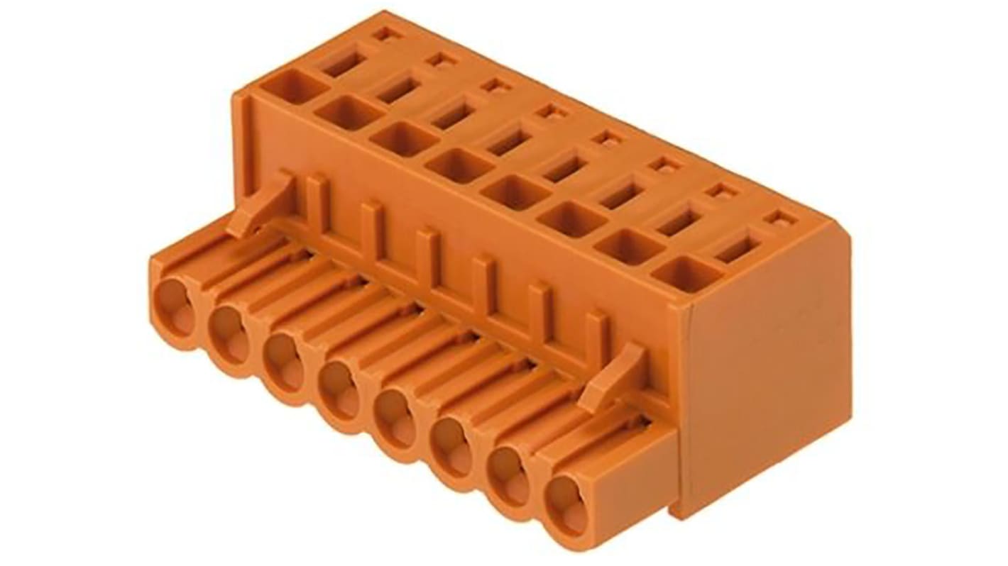 Weidmuller BL Series PCB Terminal Block, 5.08mm Pitch, Cable Mount, Crimp Termination