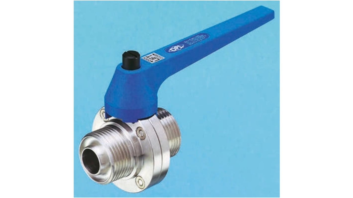 RS PRO Stainless Steel Butterfly Valve, 1-1/2in