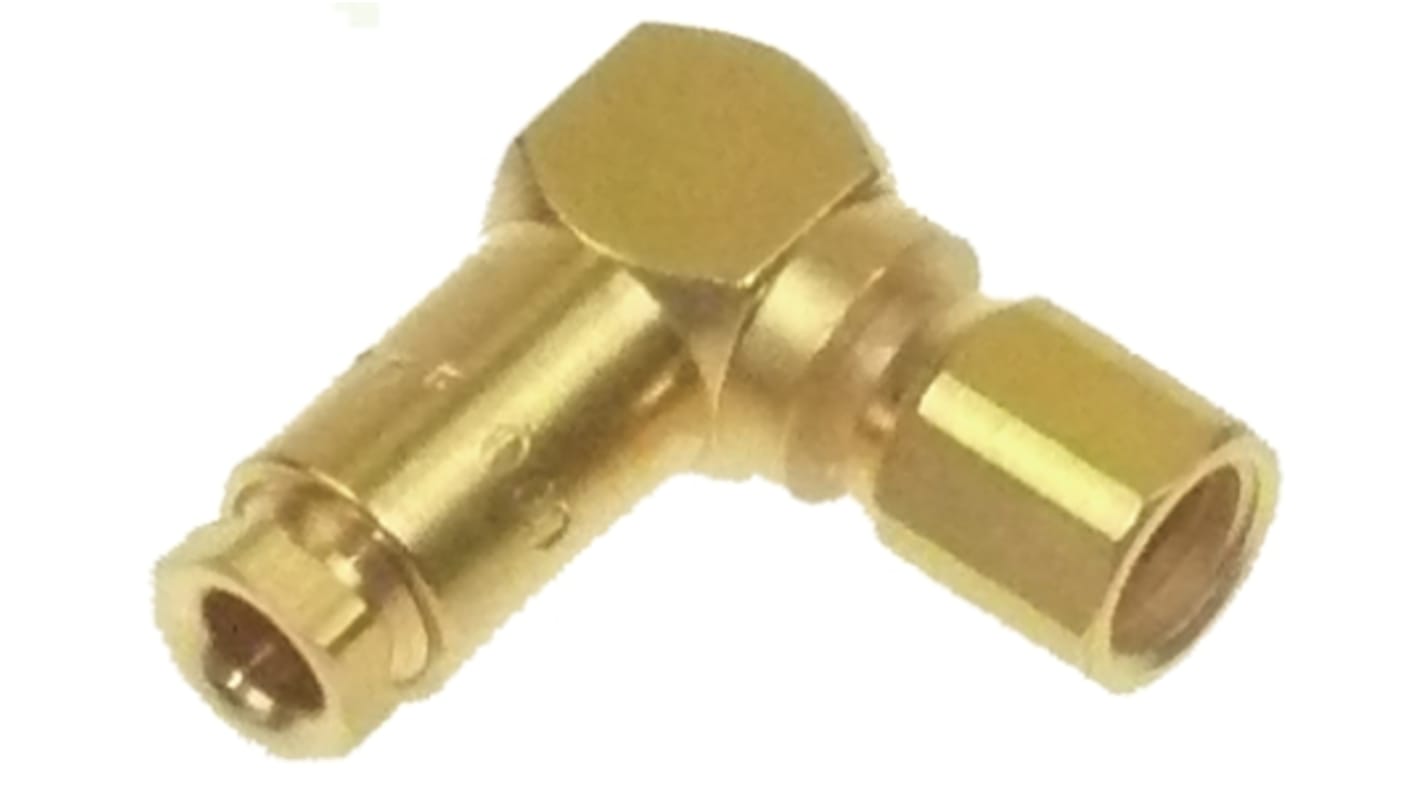 Conector coaxial Radiall R112165000, Macho, Ángulo de 90° , Impedancia 50Ω, Montaje de Cable, 0 to 10GHz +100°C -55°C,