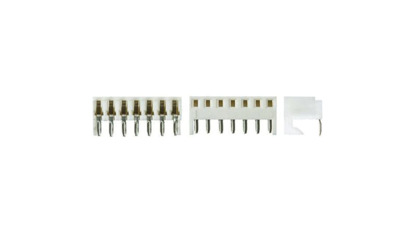 Molex KK 254 serien 4455, 2.54mm Afstand med 1 Række 7-Polet Retvinklet Printkortfatning Lodde