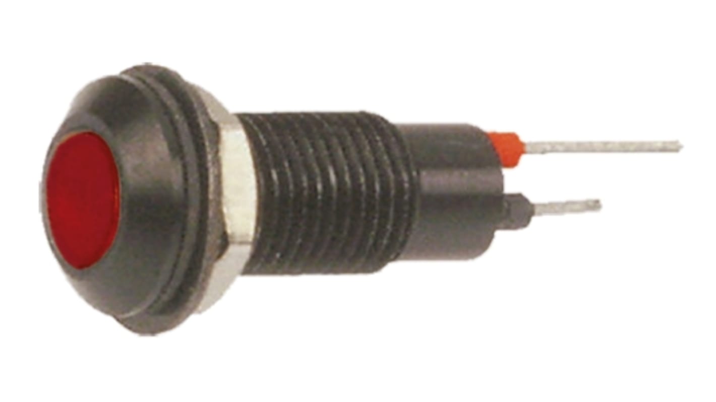 Marl パイロットランプ, 24V dc, 赤, 実装ホールサイズ:6.4mm, 612-301-22