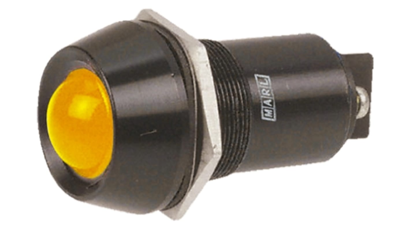 Marl Yellow Indicator, 110V ac, 25.4mm Mounting Hole Size