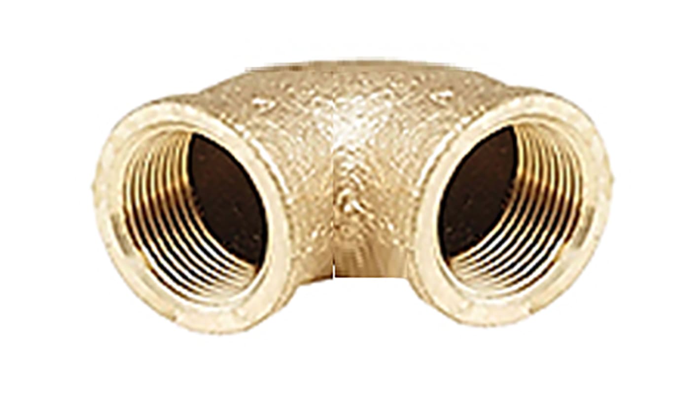 RS PRO Brass Pipe Fitting, 90° Threaded Elbow, Female BSPP 3/4in to Female BSPP 3/4in