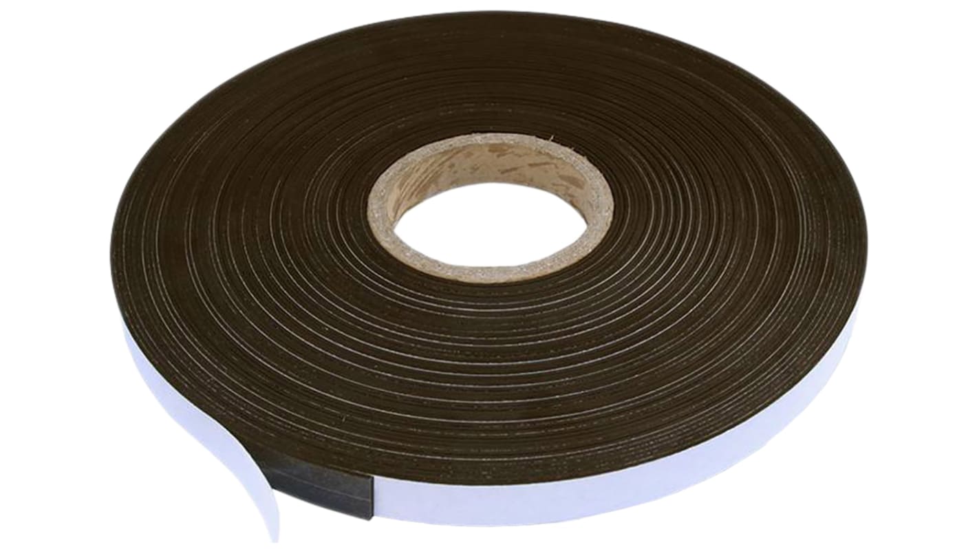 Glat Magnetisk tape, Tykkelse: 6.4mm, Længde: 10m