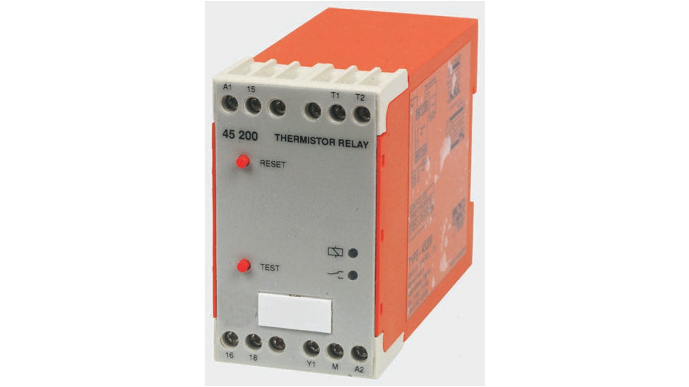 Broyce Control Temperature Monitoring Relay, SPDT, DIN Rail