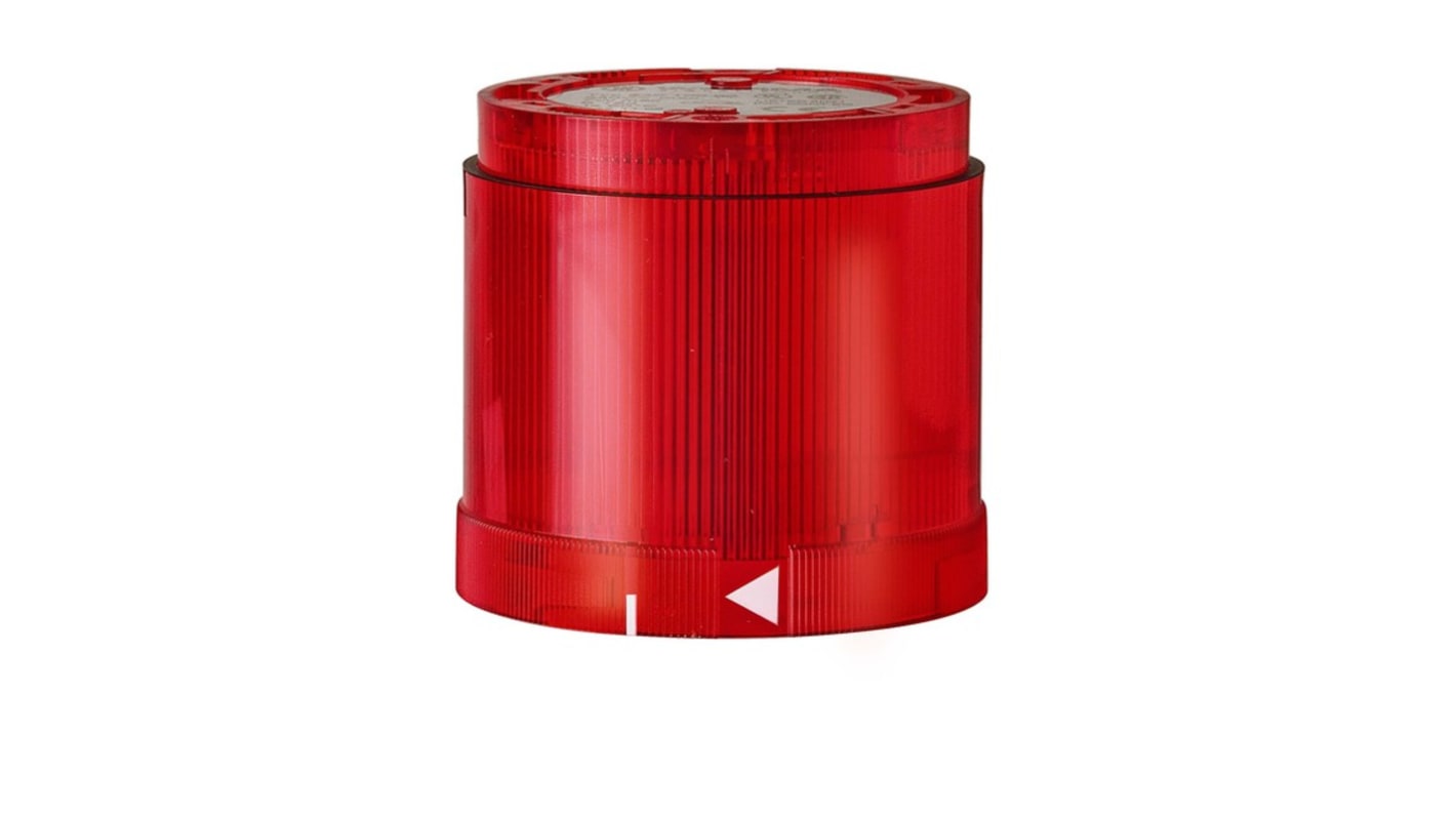 Werma 843 Series Red Steady Effect Beacon Unit, 24 V dc, LED Bulb, AC, DC, IP54