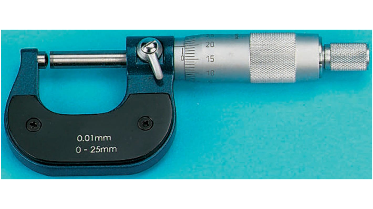 RS PRO Special Micrometer, Range 0 mm →25 mm, With UKAS Calibration