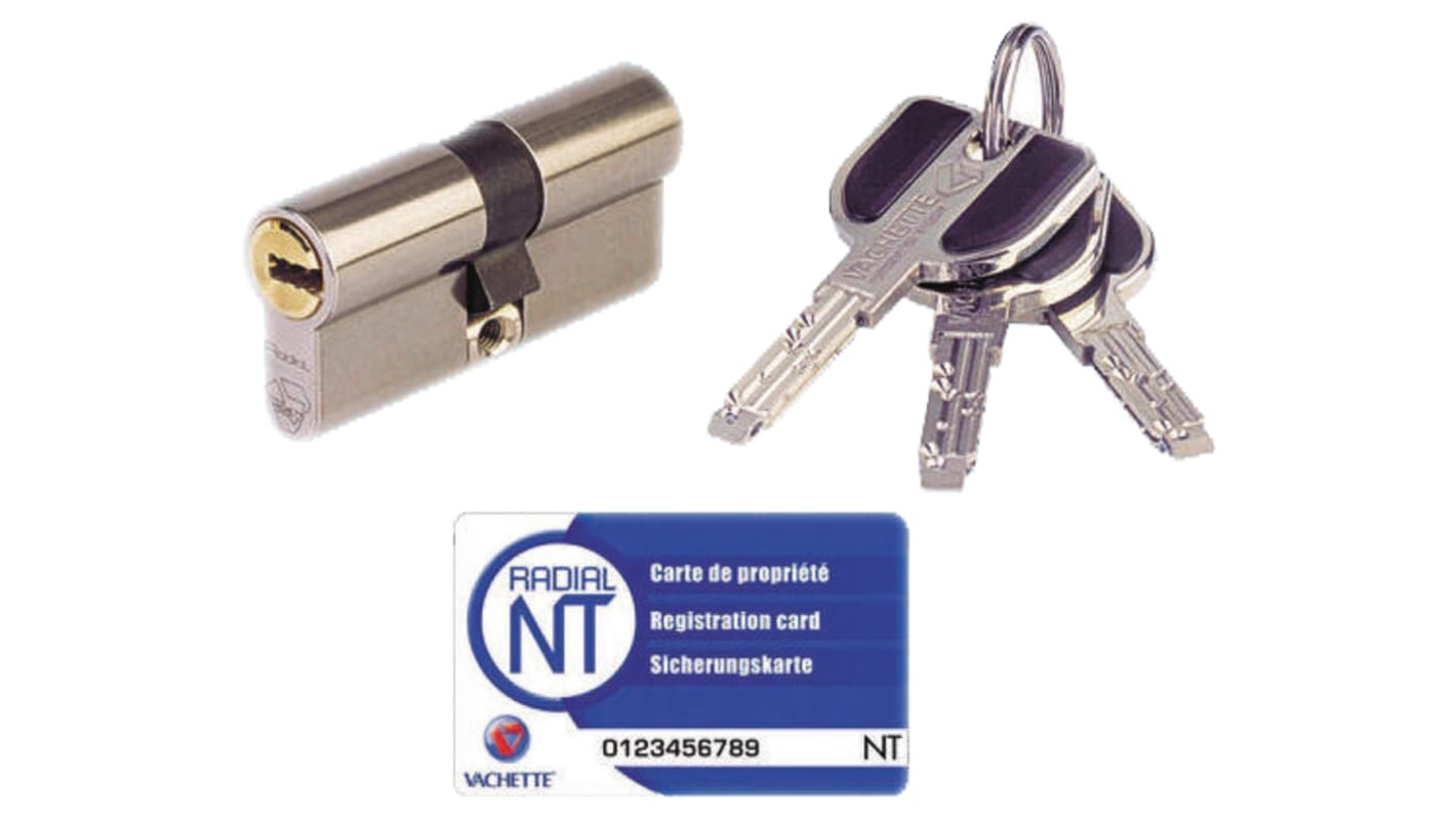 Cilindro de seguridad Vachette 7101 32.5X32.5 de Latón, Euro, 32,5 x 32,5 mm