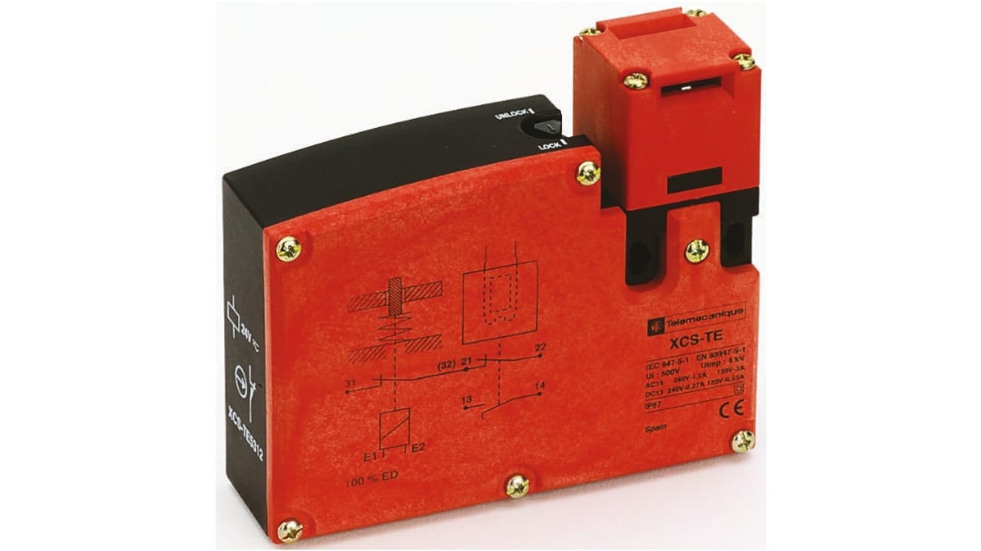 Przełącznik elektromagnetycznej blokady bezpieczeństwa XCSTE5341 Odblokowanie po podaniu zasilania PG11 93.5mm 33mm