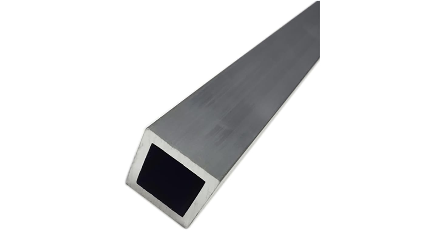 Square Aluminium Metal Tube, 3/8in ID, 1m L, 1/2in W, 1/2in H, 16SWG