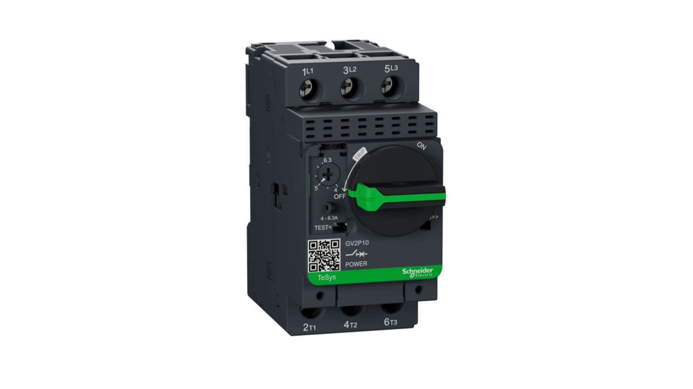 Disjoncteur moteur Schneider Electric TeSys GV2P 4 → 6,3 A.