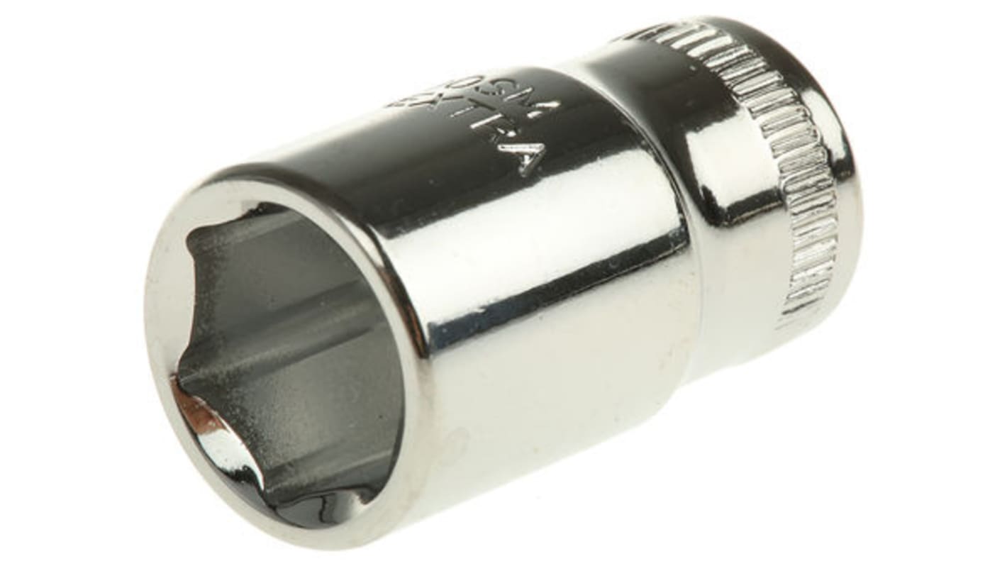 6700SM12 Bahco 1/4 in Drive 12mm Standard Socket, 6 point, 24.7 mm