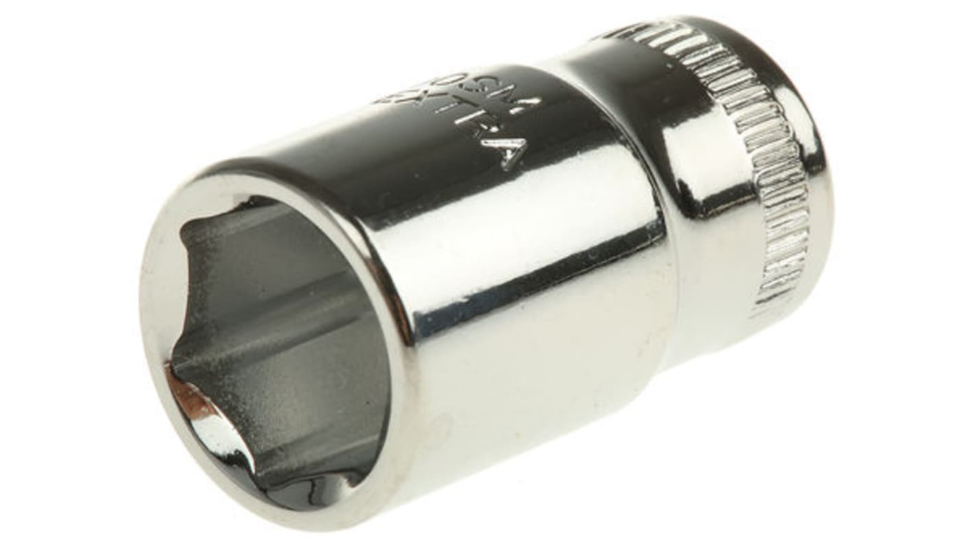 Bahco 1/4 in Drive 12mm Standard Socket, 6 point, 24.7 mm Overall Length