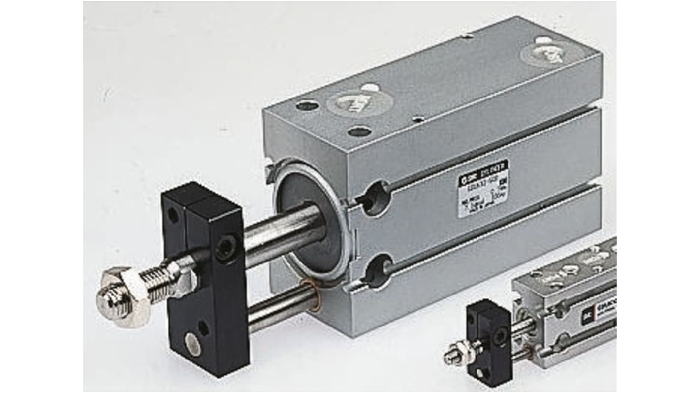 SMC Pneumatic Compact Cylinder - 32mm Bore, 25mm Stroke, CUK Series, Double Acting