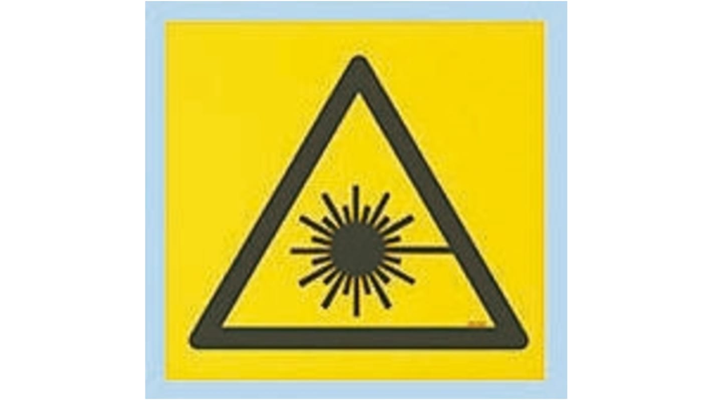 Brady Gefahren-Warnschild, PET selbstklebend 'Warnung Laserstrahl', 173 mm x 200mm