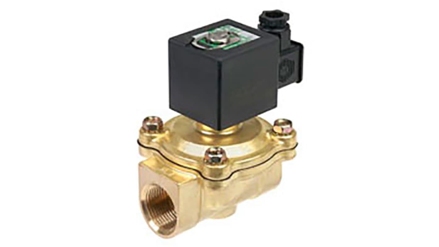 Válvula de solenoide EMERSON – ASCO 238 de 2 puertos, Hembra G de 1/2 pulg., Piloto, NC de 24 V dc