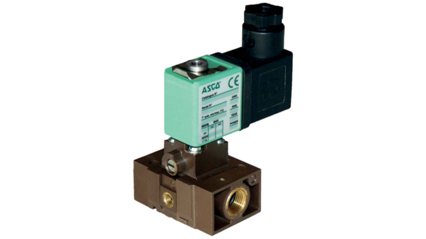 Asco Solenoid Valve 10900001.24/DC, 3 port , NC, 24 V dc, M5