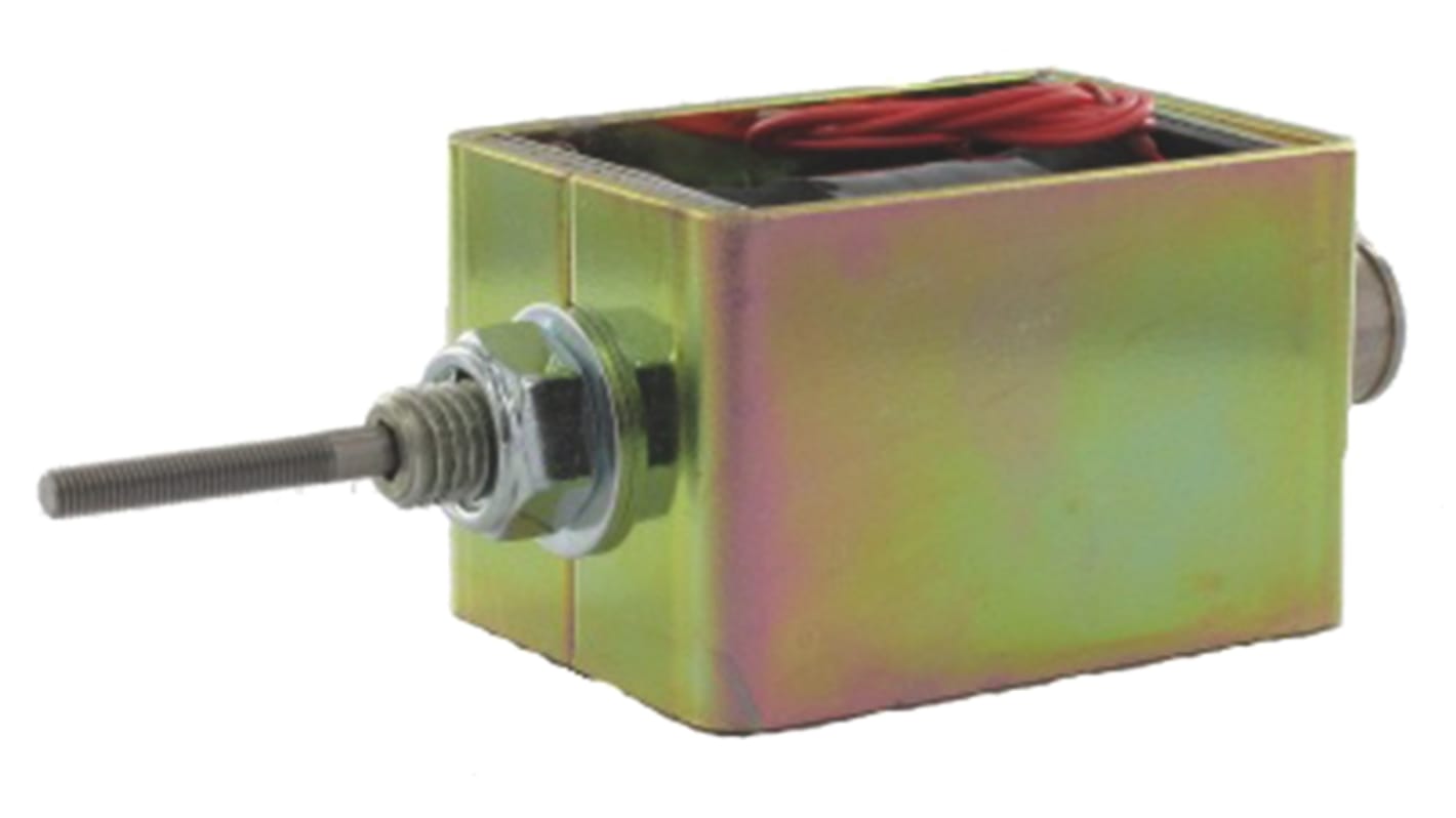 Solenoide lineare A spinta Mecalectro, 24 V dc, corsa max. 18mm, tenuta 5 → 40N