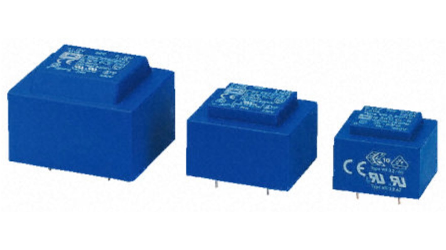 Block 15V ac 2 Output Through Hole PCB Transformer, 0.35VA