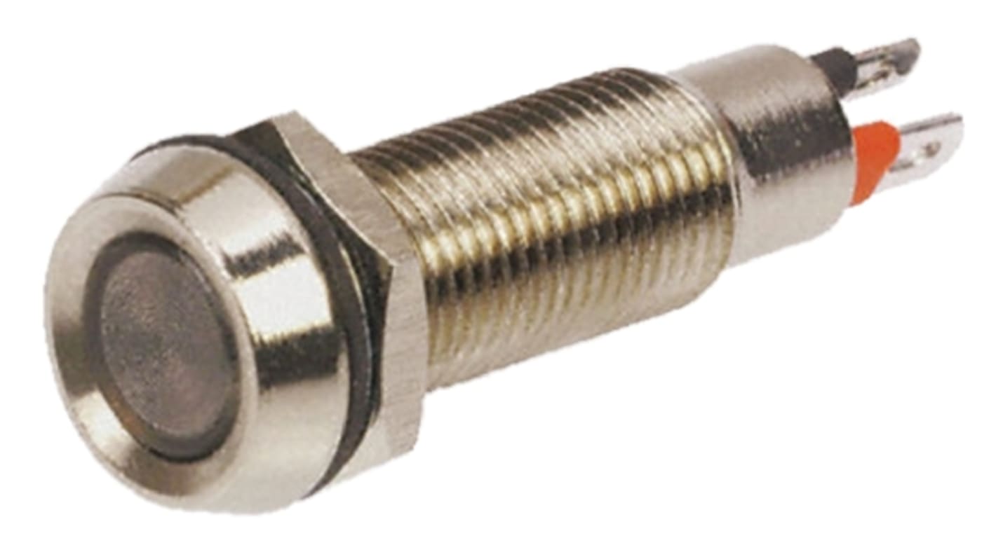 Marl パイロットランプ, 12V dc, 白, 実装ホールサイズ:8.1mm, 508-997-21