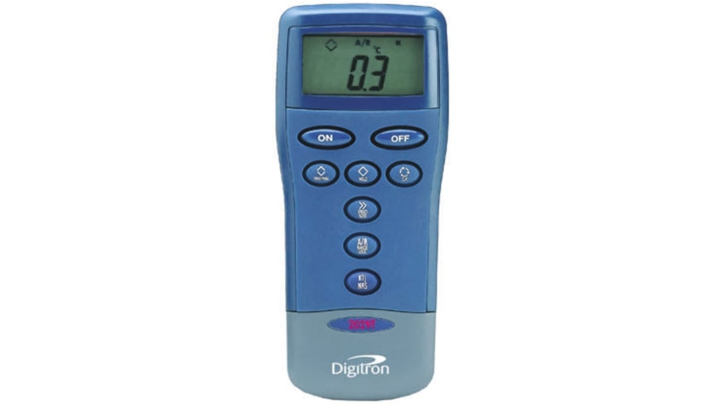 Digitron 2029T Digital Thermometer, 1 Input Handheld, J, K, N, R, S, T Type Input With UKAS Calibration