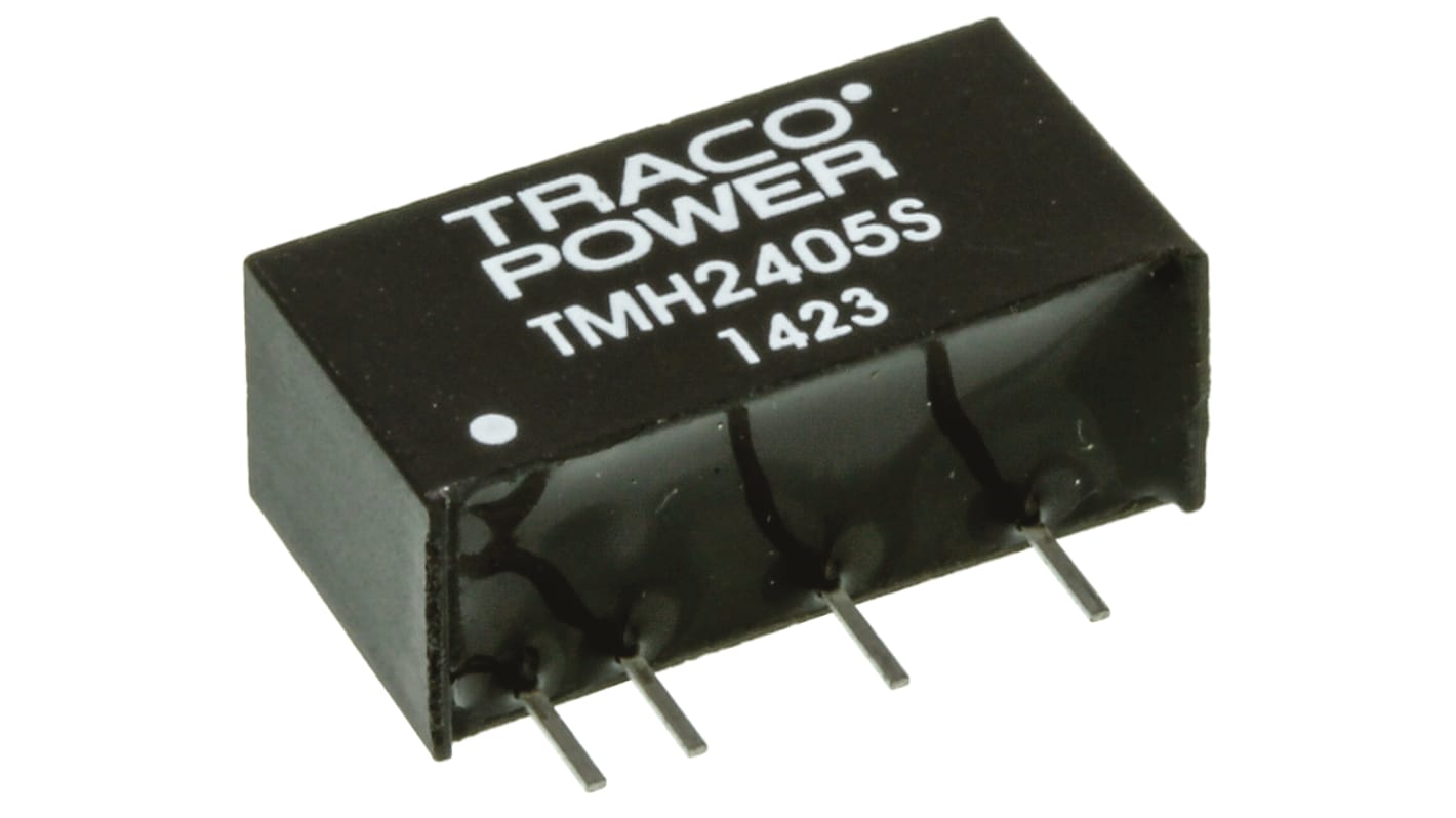 TRACOPOWER TMH DC/DC-Wandler 2W 24 V dc IN, 5V dc OUT / 400mA Durchsteckmontage 1kV dc isoliert