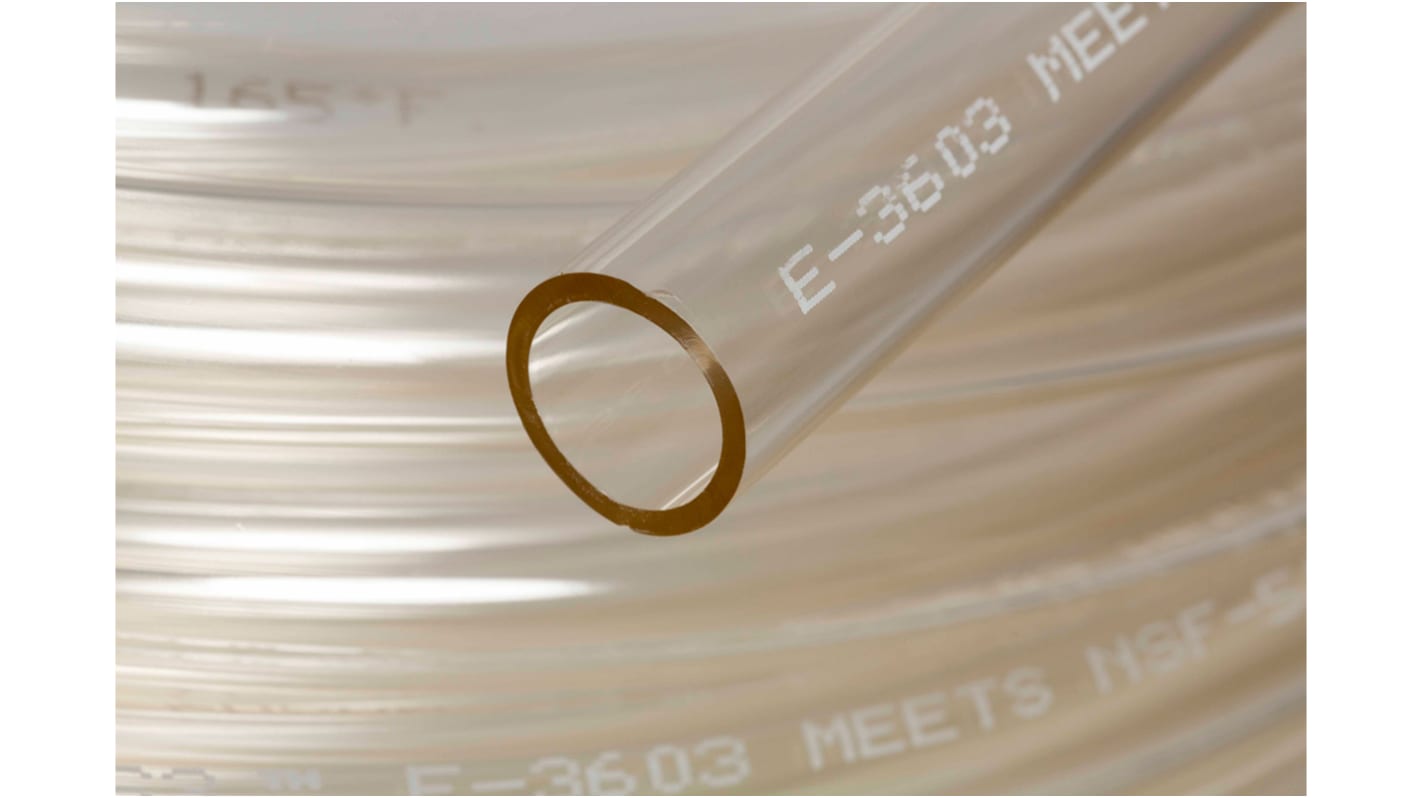 Saint Gobain Tygon® E-3603 Special PVC, Flexible Tube, 0.8mm ID, 2.4mm OD, Clear, 15m