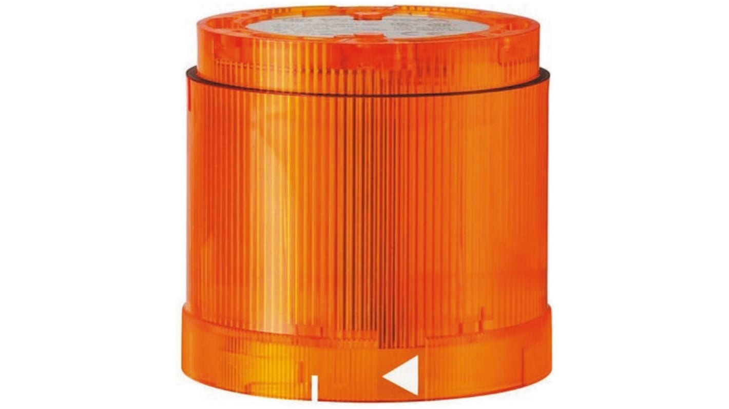 Werma 843 Series Yellow Rotating Effect Beacon Unit, 24 V dc, LED Bulb, AC, DC, IP54