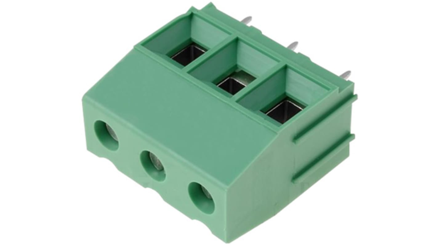 1706798 Phoenix Contact NonFused Terminal Block, 3Way, 76A, 20 → 6 AWG Wire, Solder