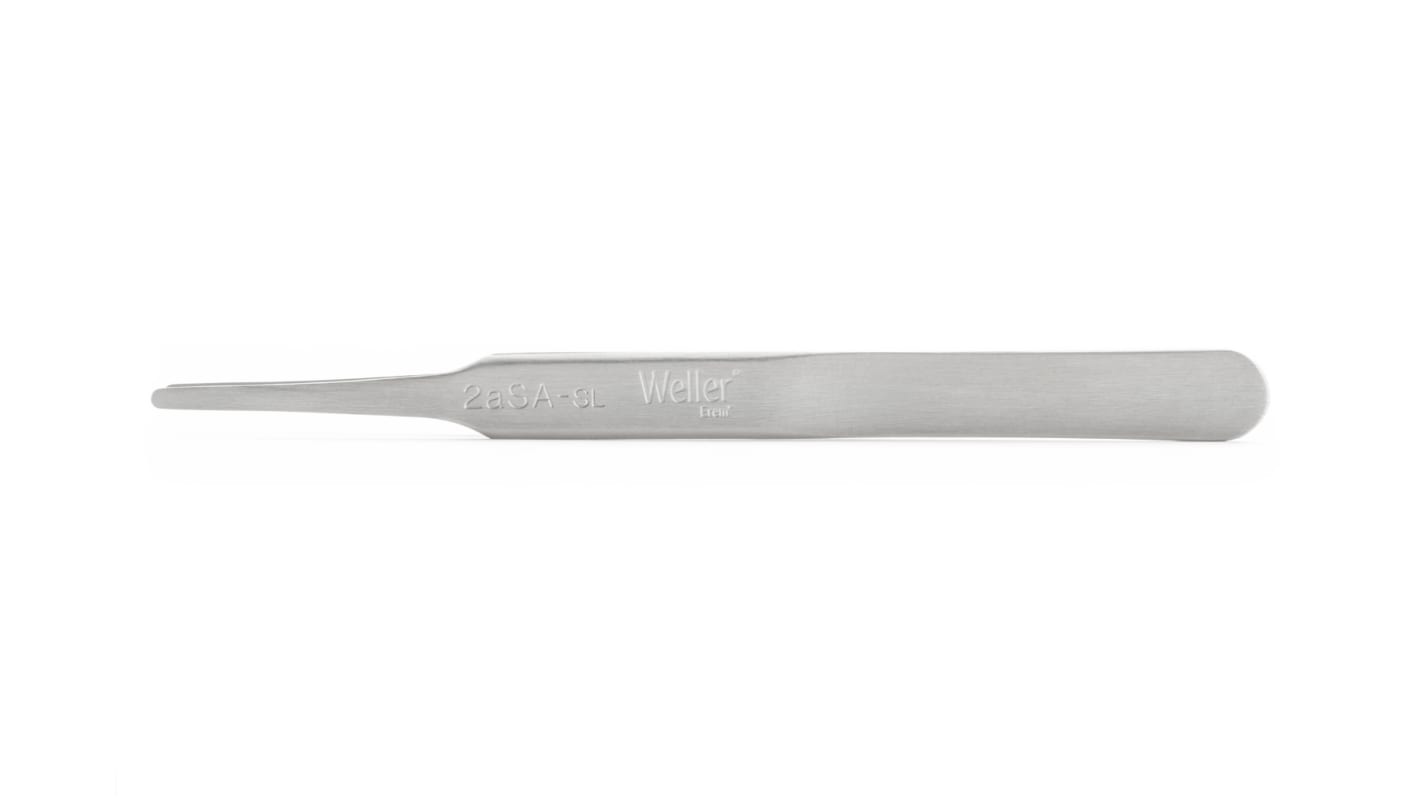 Weller Erem 120 mm, Stainless Steel, Flat; Rounded, Tweezers