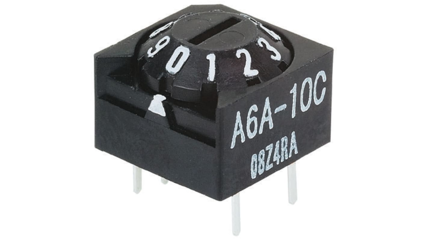 Interruptor DIP, Montaje en orificio pasante, Actuador Cono Giratorio, 100 mA a 30 V dc, 16 vías, -10 → +70°C