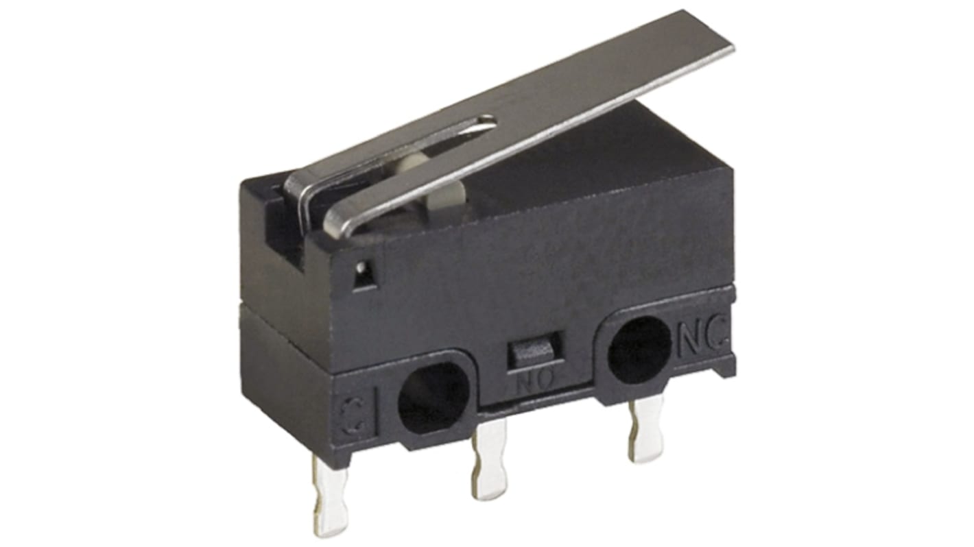 Omron Hinge Lever Micro Switch, Solder Terminal, 1 A @ 125 V ac, SPDT, IP40