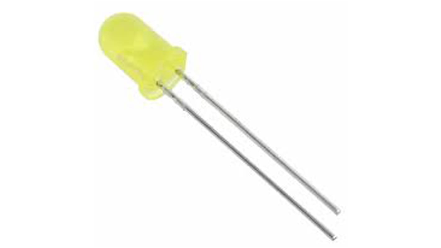 ROHM2.1 V Yellow-Green LED 3mm Through Hole, SLR-322MG3F