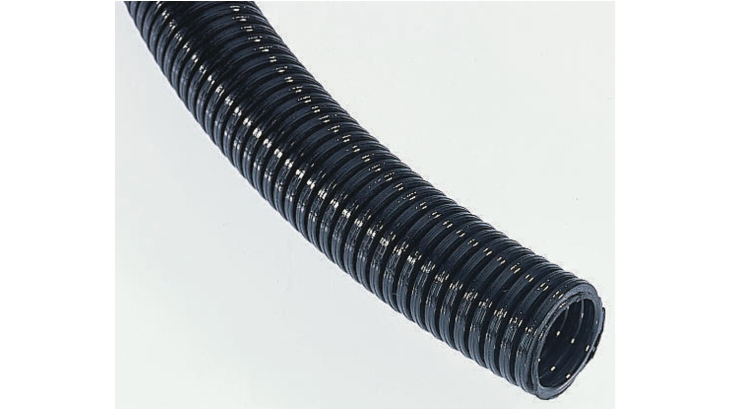 HellermannTyton Flexible Conduit, 22mm Nominal Diameter, Plastic, Black