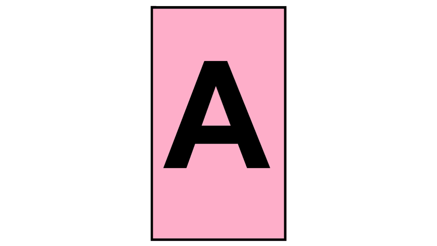 HellermannTyton Ovalgrip Slide On Cable Marker, Pink, Pre-printed "A", 1.2 → 2.3mm Cable