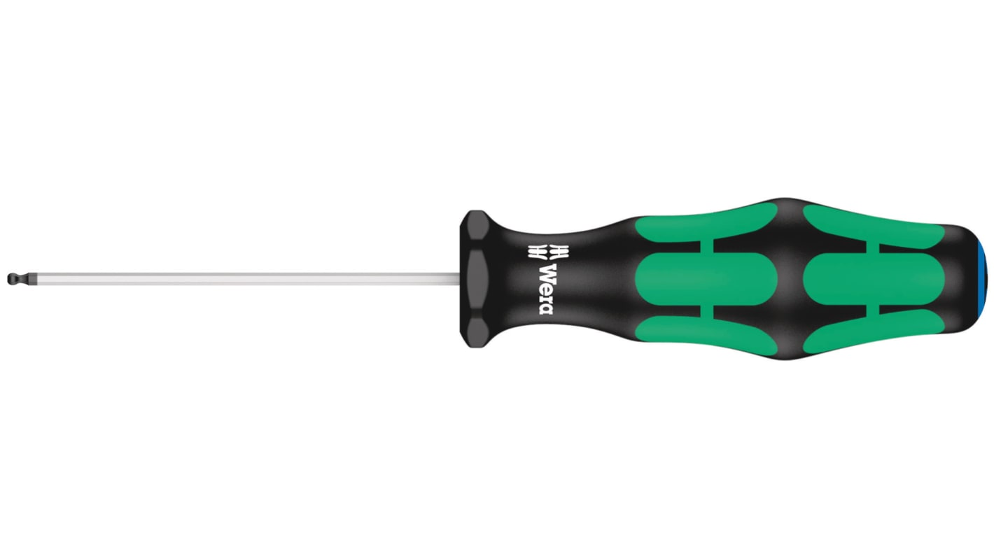 Wera Ball End Hexagon  Screwdriver, 60 mm Blade, 130 mm Overall