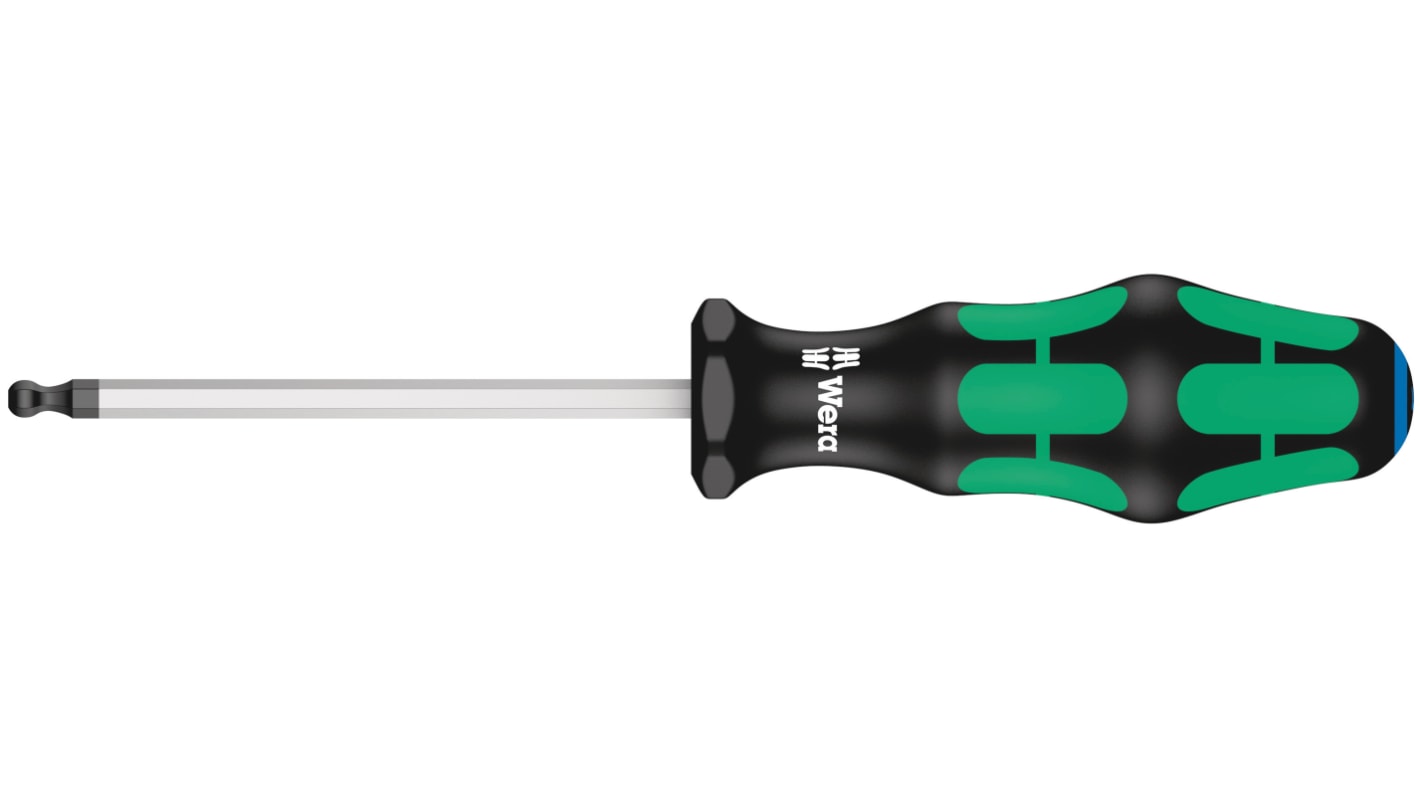 Wera Ball End Hexagon  Screwdriver, 5 mm Tip, 100 mm Blade, 205 mm Overall