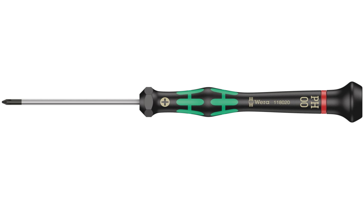 Wera Phillips Precision Screwdriver, PH00 Tip, 60 mm Blade