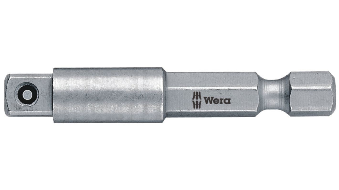 Wera 3/8 in Square Adapter, 50 mm Overall