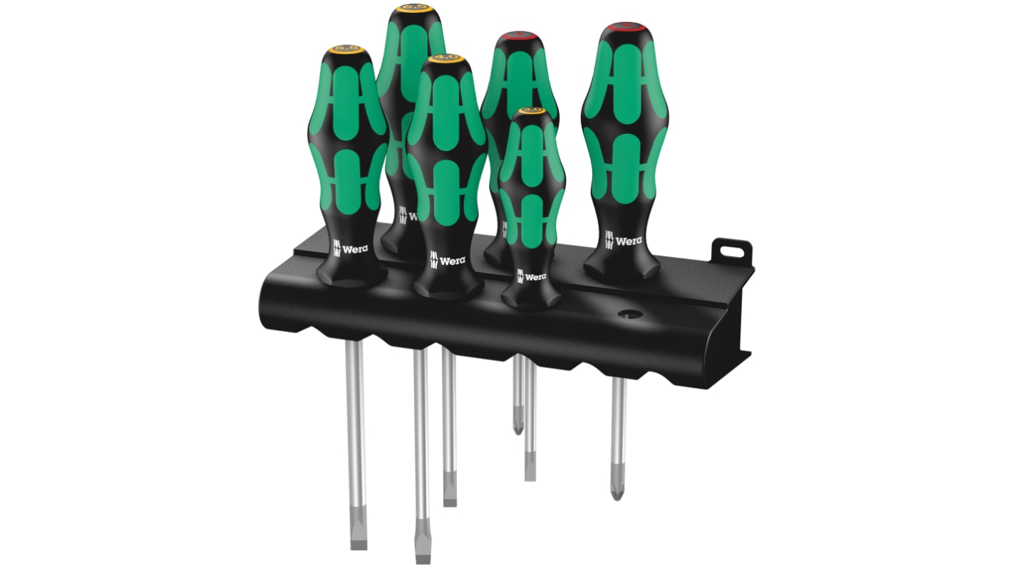 Wera Standard-Schraubendrehersatz, 6-teilig Schlitz, PHILLIPS®