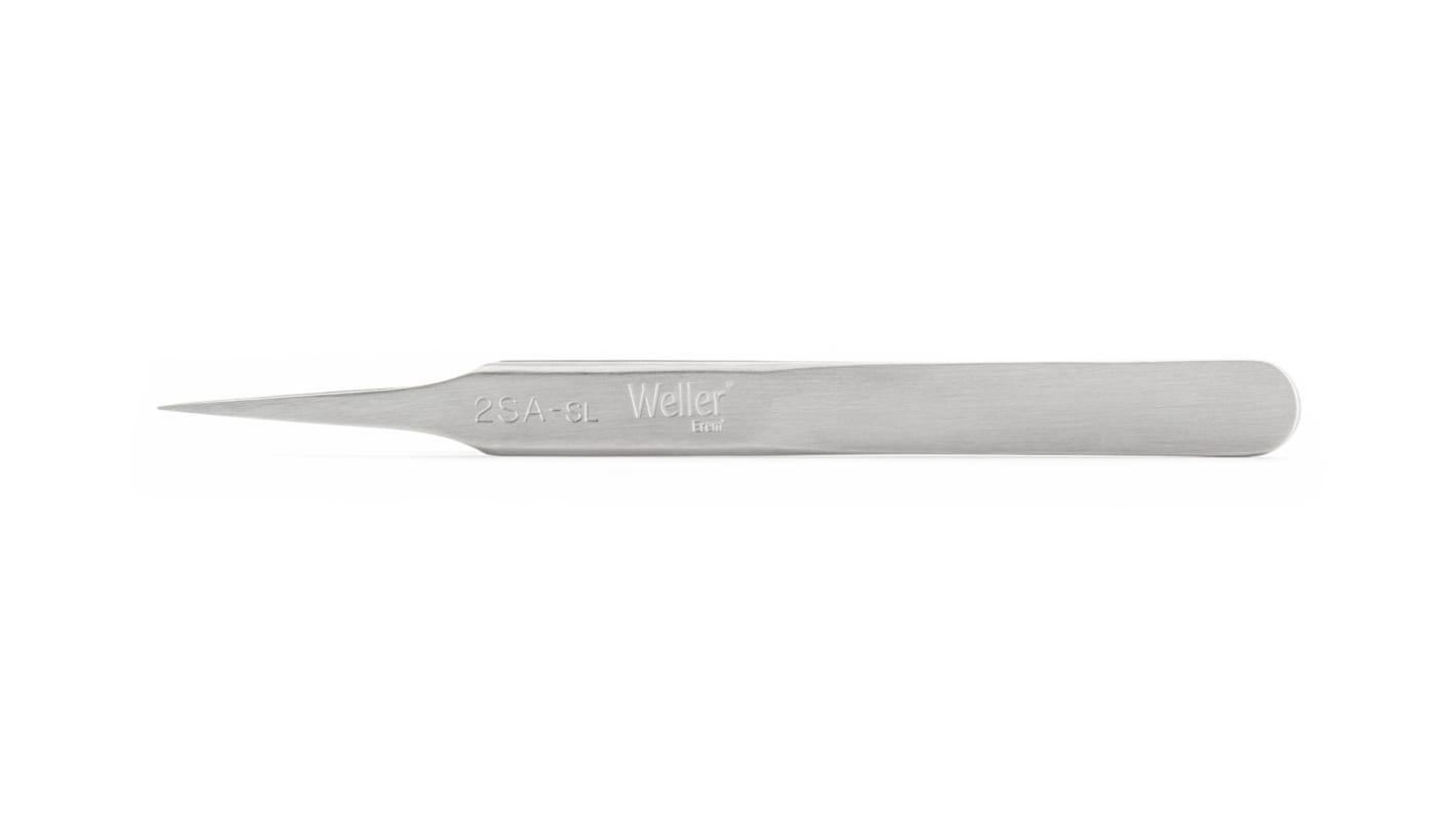 Weller Erem 115 mm, Stainless Steel, Pointed; Relieved, Tweezers