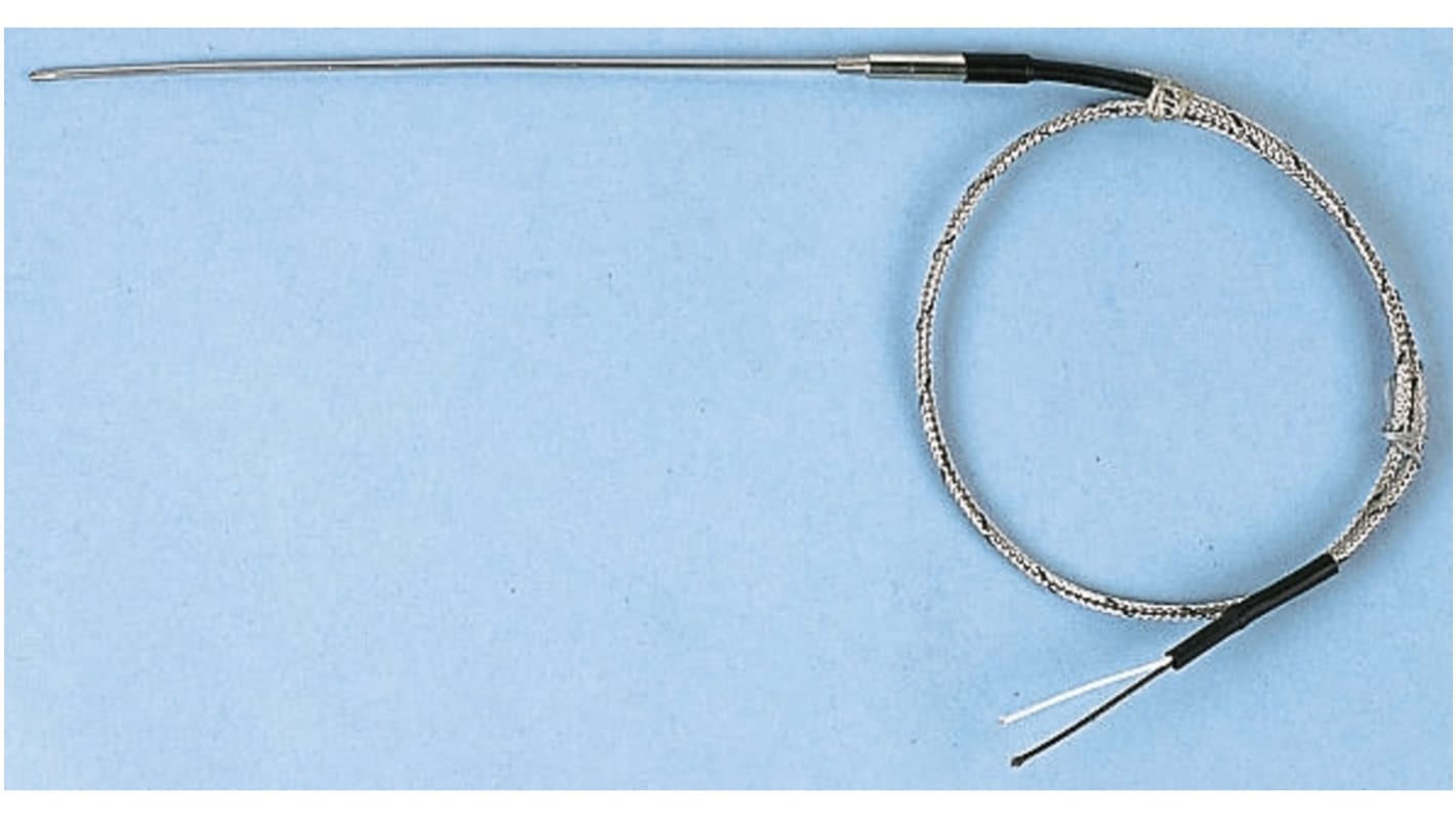 RS PRO Type J Thermocouple 300mm Length, 2mm Diameter → +400°C