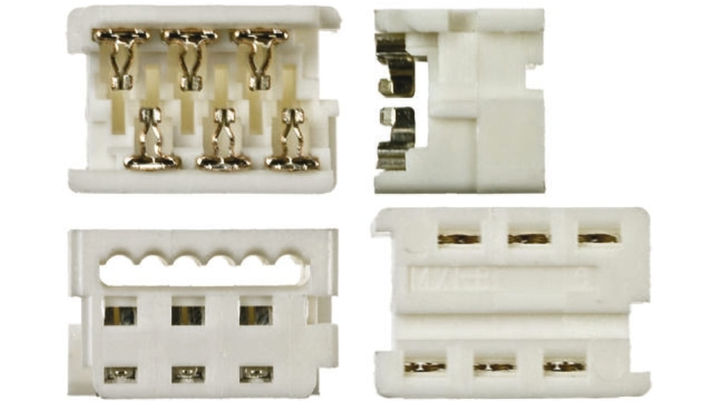 Molex, Picoflex, IDC-stik, Retvinklet, 6-Polet Hun, 2 Rækker, Pitch: 1.27mm, Kabelmontering